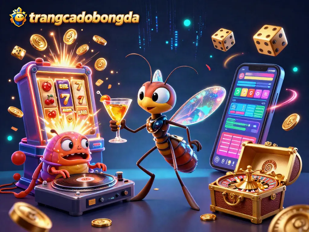 Engage with thrilling sports betting action at trangcadobongda, featuring vibrant 3D casino elements.