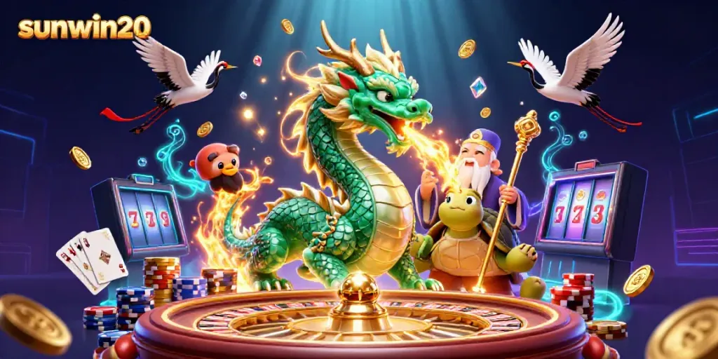 Experience thrilling gameplay with a jade dragon and lucky elements from sunwin20!