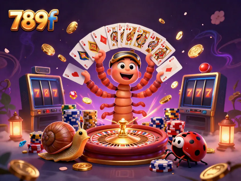 Experience the excitement of 789f casino with a whimsical 3D dealer and thrilling game elements.