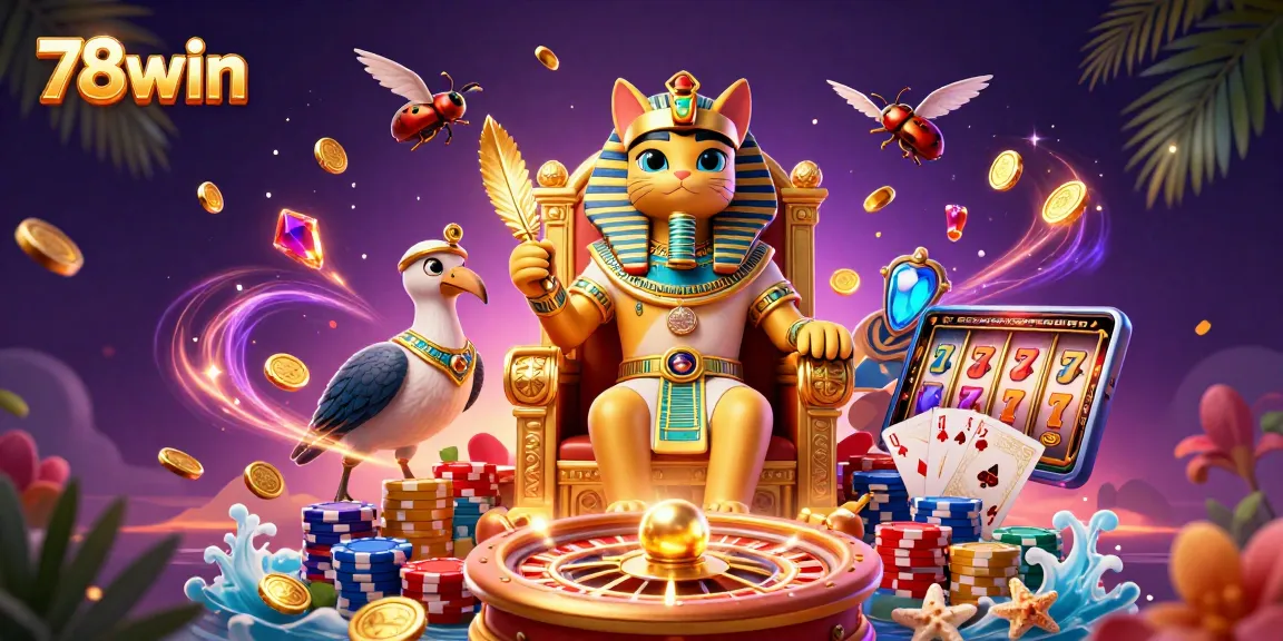 Experience exhilarating gaming with 78win's dynamic casino atmosphere and vibrant characters.