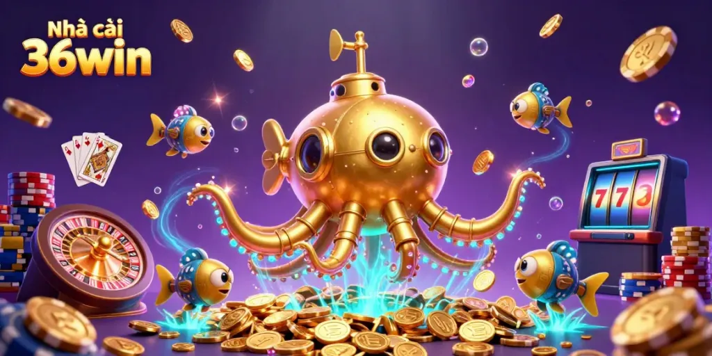 Experience the excitement at Nhà cái 36win with dynamic casino elements and golden treasures.