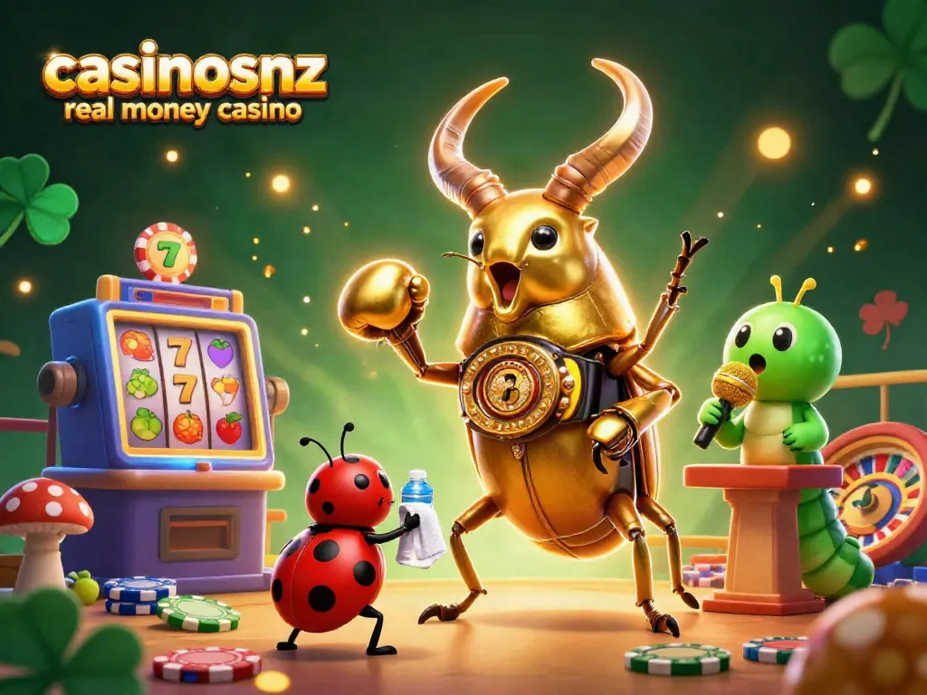 Engage with casinosnz real money casino visual featuring unique characters and vibrant gaming elements.