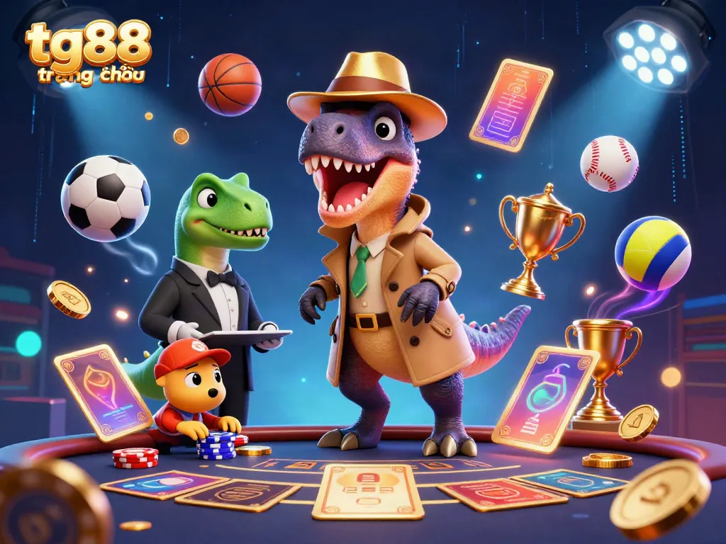 Create thrilling gameplay at tg88 trang chủ with an adventurous velociraptor counter and colorful game elements.
