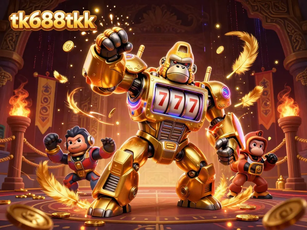 Experience thrilling wins with tk688tkk in this dynamic casino-themed illustration.