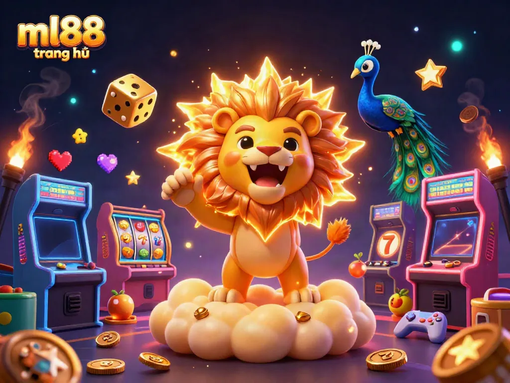 Experience the thrilling ml88 trang chủ with a vibrant and dynamic casino-themed illustration showcasing exciting game elements.