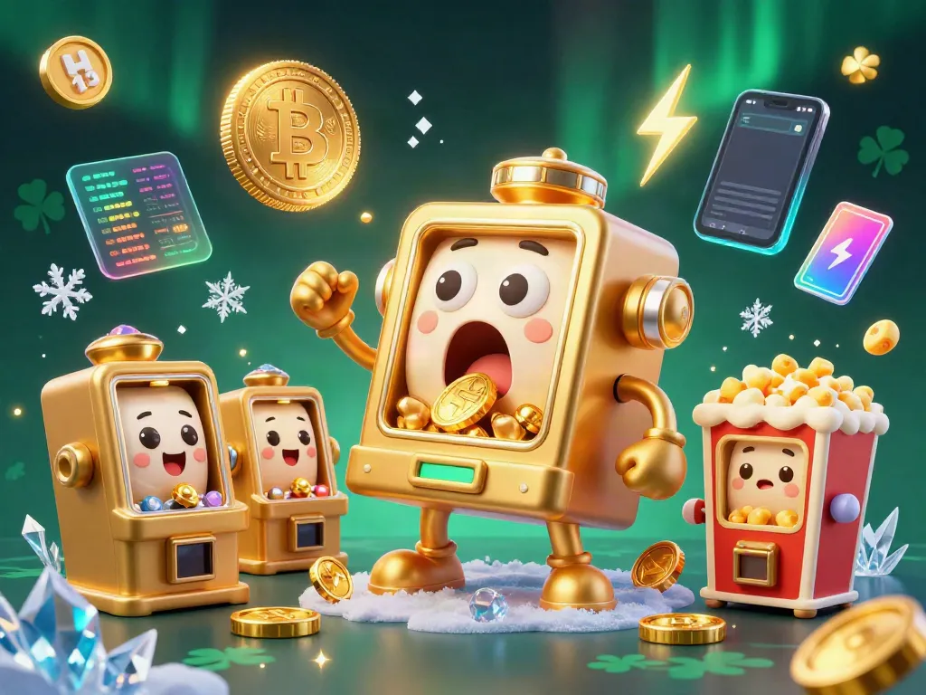 Spin to win with H 13 as golden coins pour from a joyful golden slot machine, celebrating its jackpot.