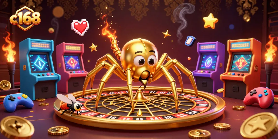 Place bets at c 168 with thrilling casino-inspired 3D illustration featuring vibrant characters.