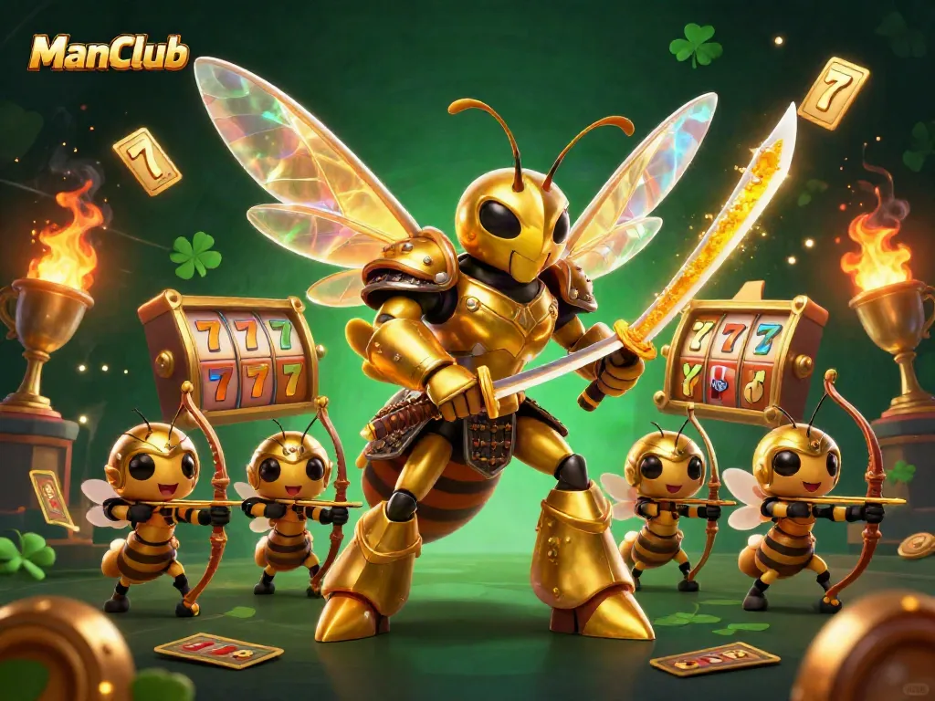Engage with the thrilling ManClub casino experience featuring vibrant 3D characters and dynamic slot elements.
