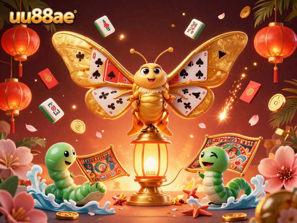 Engage in thrilling casino experiences at uu88ae with glowing lanterns and vibrant game elements.